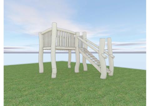 Eigen ontwerp robinia uitkijkplatform